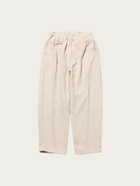 2 Pleats Relax Trousers COTTON Linen - Off White