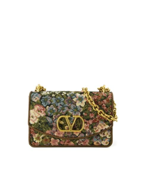 Vain floral appliqué shoulder bag