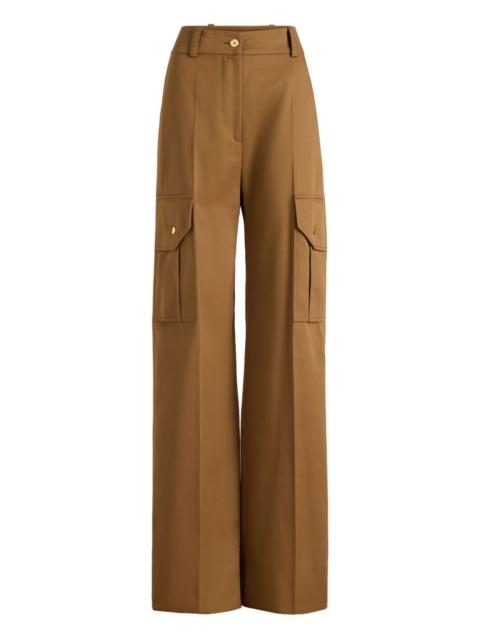 cargo-pocket flared trousers