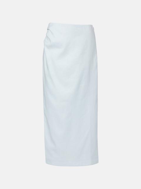 Linen midi skirt