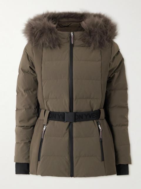 Belted Shell Down Ski Jacket