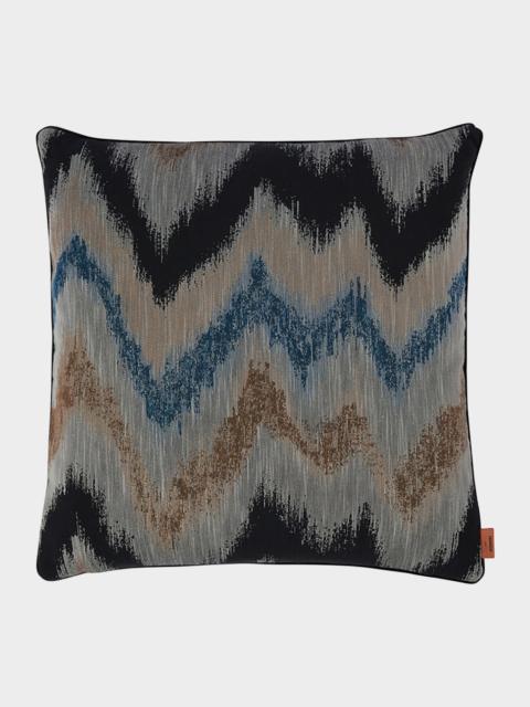 Ikat Chevron Decorative Pillow, 18" Square