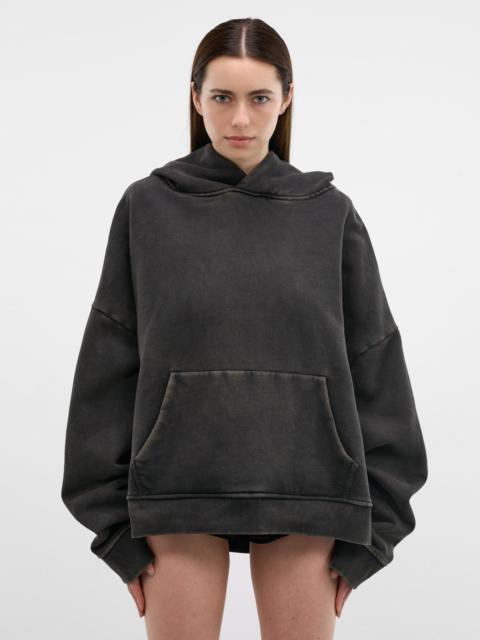 Washed Black Heavy Cotton Hoodie