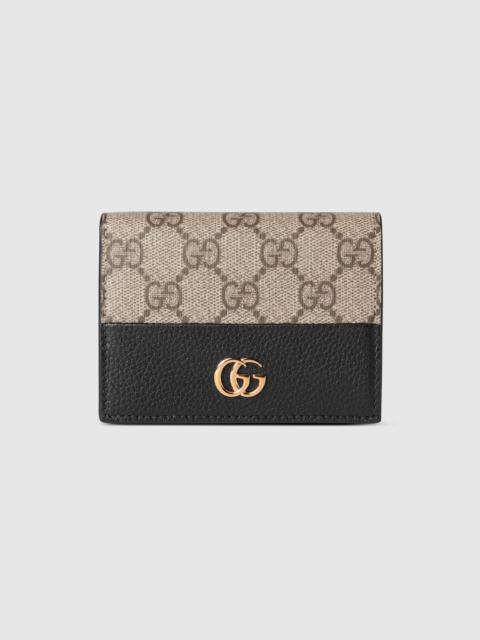 GG Marmont bi-color card case wallet