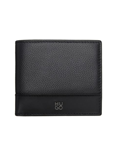 Black Stacked-Logo Trim Wallet