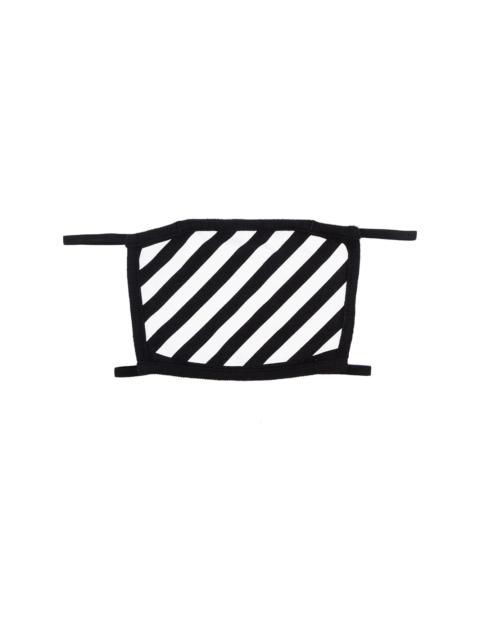 diagonal stripe face mask