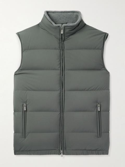 Slim-Fit Quilted Rain System® Shell Down Gilet Gray