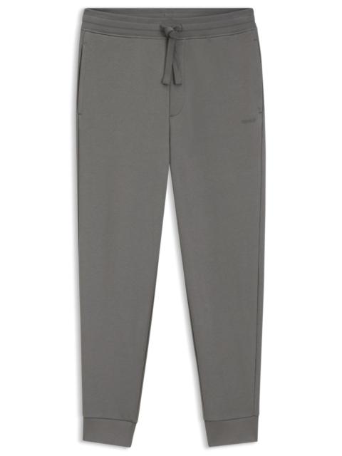 CUFFED SWEATPANTS IN COTTON TERRY WITH LOGO PRINT