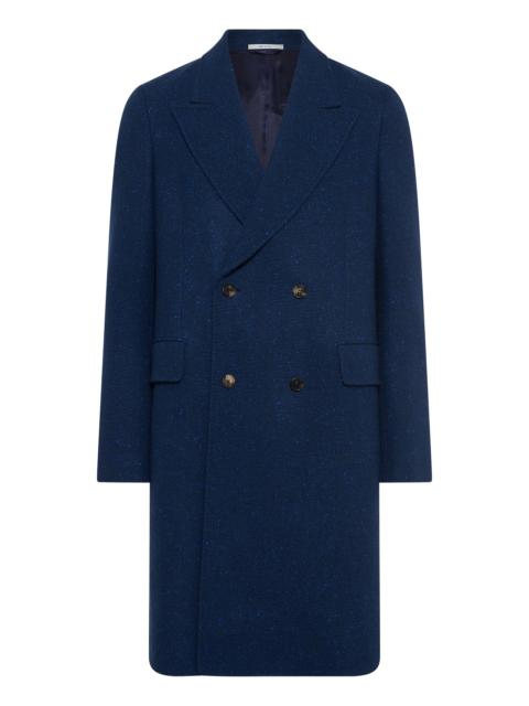 Mcaffrey Coat in Electric Navy Speckled Cashmere