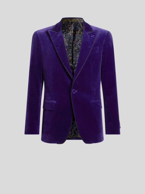 SINGLE-BREASTED BLAZER WITH CONTRASTING LINING