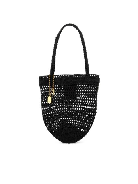 small Summer Banana shopping raffia beach bag