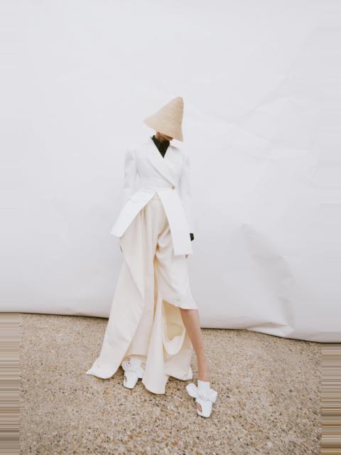 ASYMMETRIC VOLUME-CONTRAST JACKET WHITE