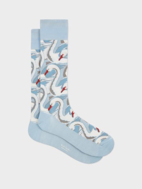 Sky Blue 'Swan' Socks