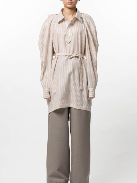 Vest Combined Stripe Shirt Dress