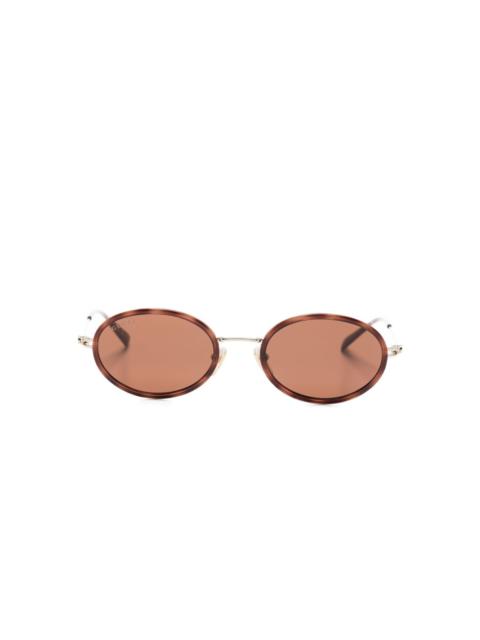 oval-frame sunglasses