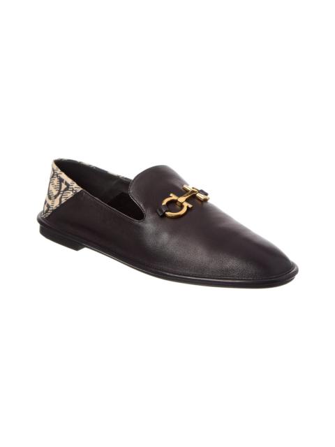 Ferragamo Logo Leather Loafer