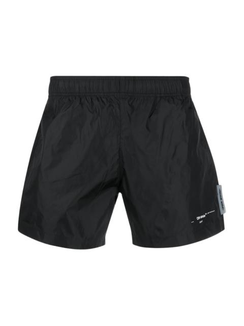 OFF-WHITE Logo Swim Shorts Black/White