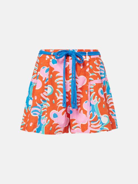 Chantal printed cotton shorts