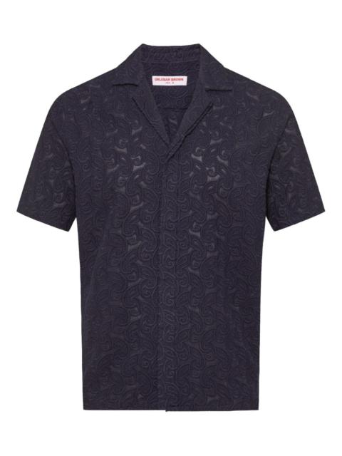 embroidered-details short-sleeve shirt