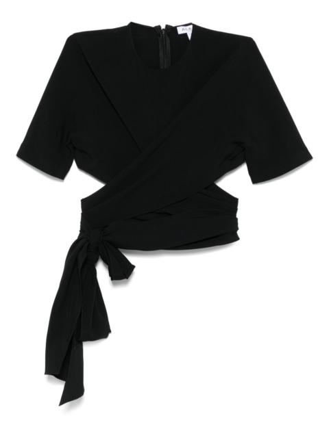 wrap-effect cut-out top