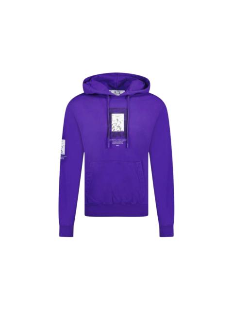 OFF-WHITE Paint Mirror Logo Slim Fit Hoodie Purple