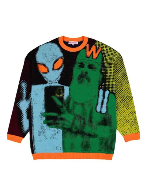 "We Come In Peace" jumper