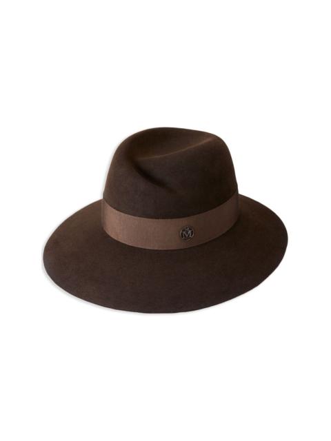 Virginie logo-plaque detail wool fedora