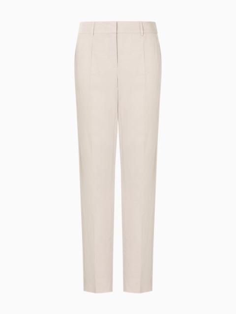 LINEN-BLEND TROUSERS WITH PLEATS