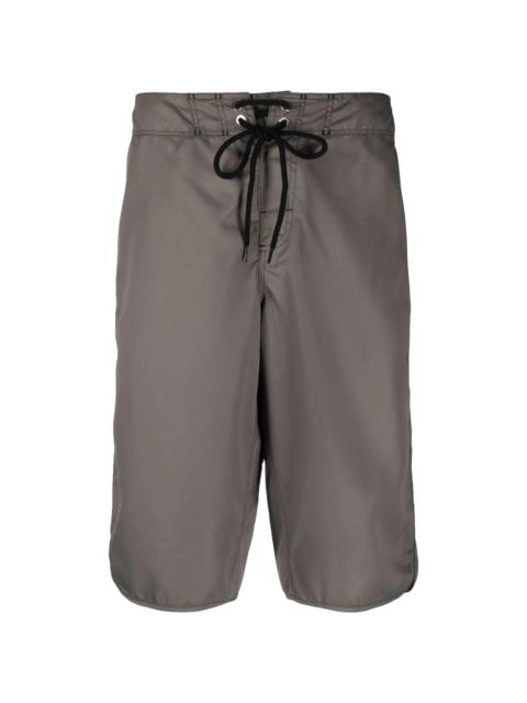 drawstring knee-length swim shorts