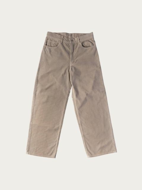 Garment-Dyed Finx Corduroy 5P Wide Pants - White Khaki
