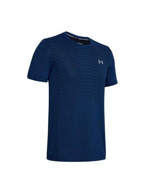 Men's Under Armour Seamless Wave Short Sleeve Blue 1351450-449