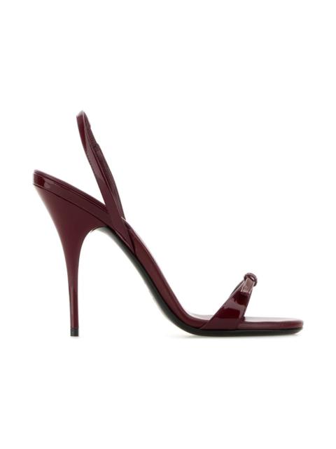 Tyrian Purple Leather Sandals