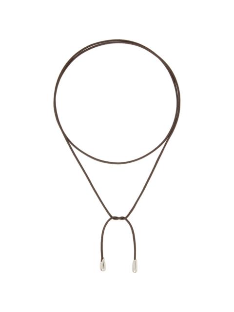 Shoelace Faux-Leather Necklace