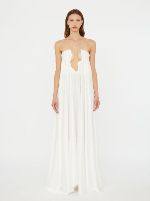 Textured Silk Salacia Strapless Gown
