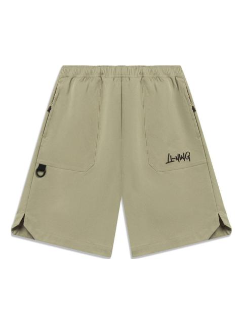 Li-Ning Embroidered Logo Shorts 'Khaki' AKST595-2
