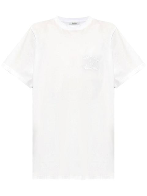 monogram-embroidered cotton T-shirt