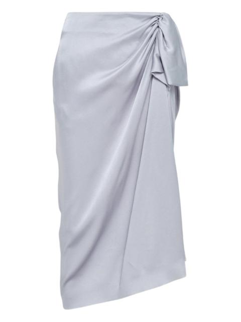 knot-detail midi skirt