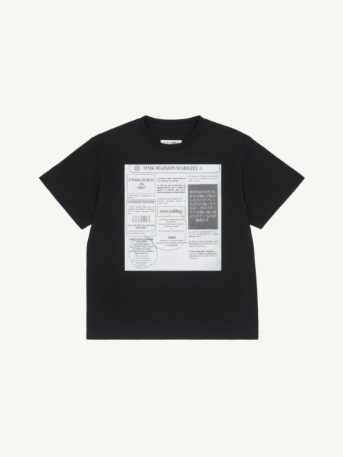Newspaper print T-shirt