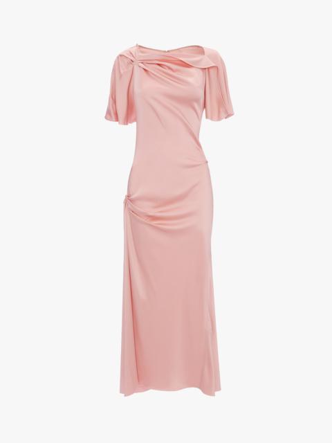 Cap Sleeve Dress In Dusty Pink
