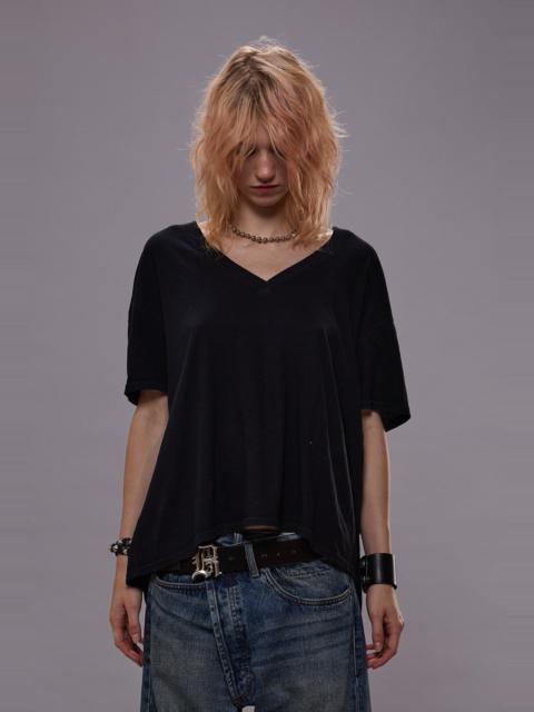 RELAXED CASHMERE V-NECK - BLACK