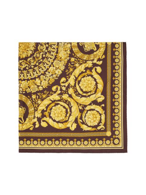 Burgundy & Yellow Silk Twill Scarf