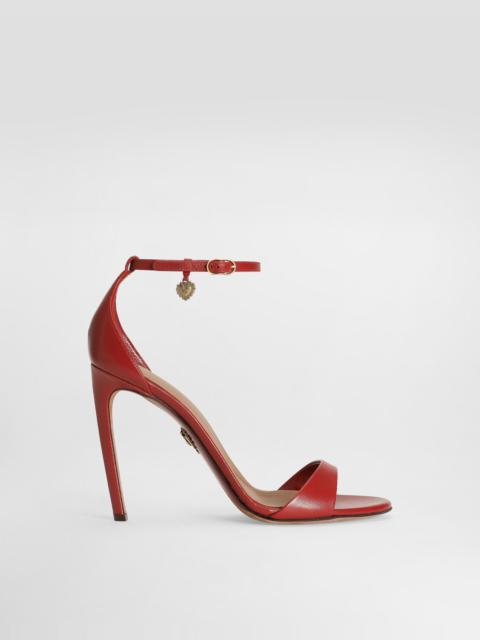 Polished goatskin sandals