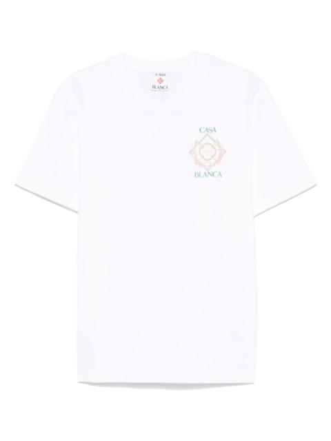 White Championship Diamond Printed T-shirt