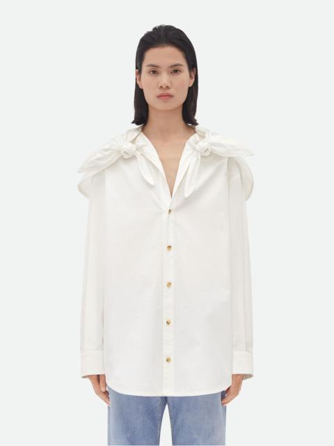 Compact Cotton Shirt With Knots