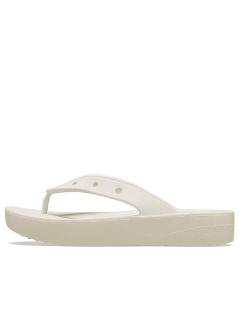 (WMNS) Crocs Classic Platform Flip (Beige) 207714-2Y2