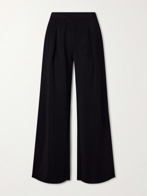 Gene Pleated Jersey Wide-leg Pants