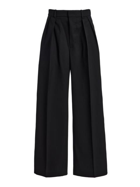 High-Rise Wide-Leg Pants black