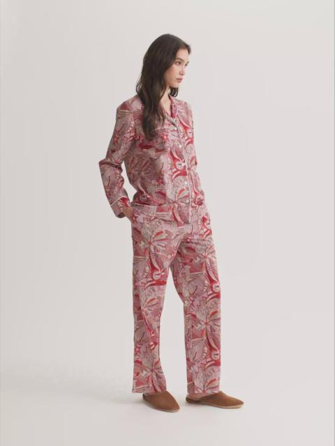 Women's Pajamas Cotton Batiste Rustic Red Celebration Print