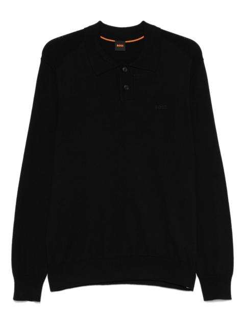 cotton-blend polo shirt