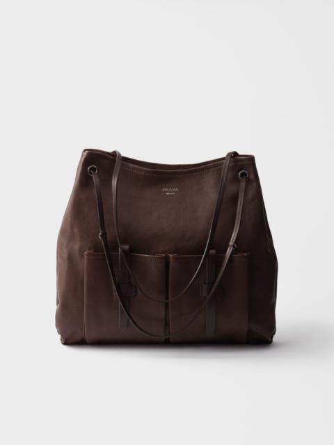 Prada Route large leather bag